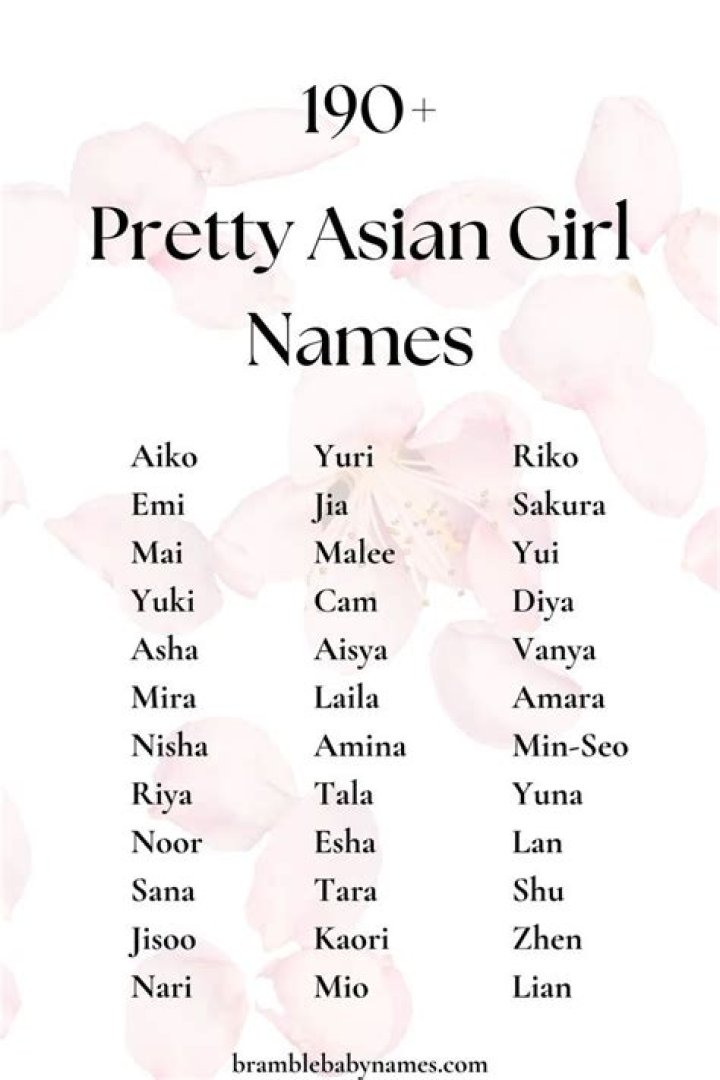100+ Asian Baby Girl Names And Their Meanings